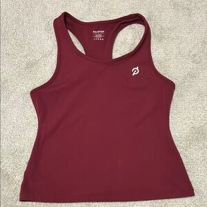 Peloton Red Fitted Tank Top